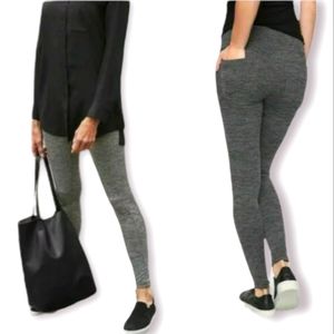 Athleta Herringbone Metro High Waisted Legging Knit Black White